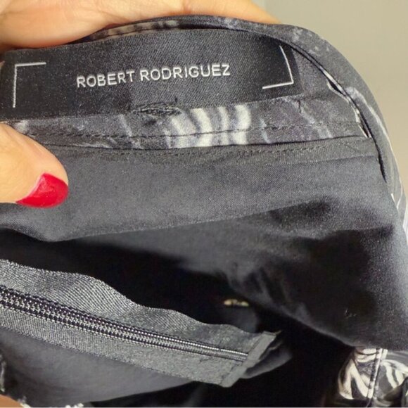 Robert Rodriguez Black and White Silk Women's Skirt - Picture 5 of 6